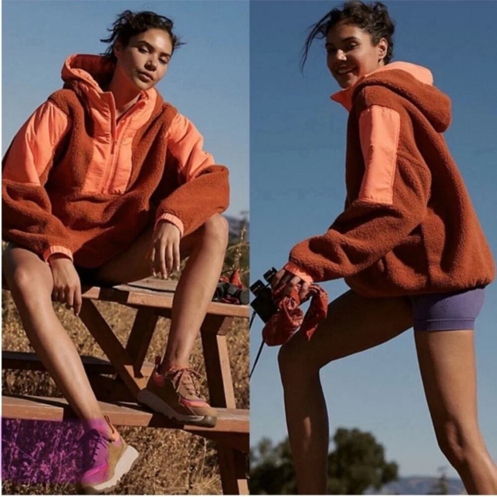 Free People Movement Womens Lead The Pack Sherpa Pullover Size XS